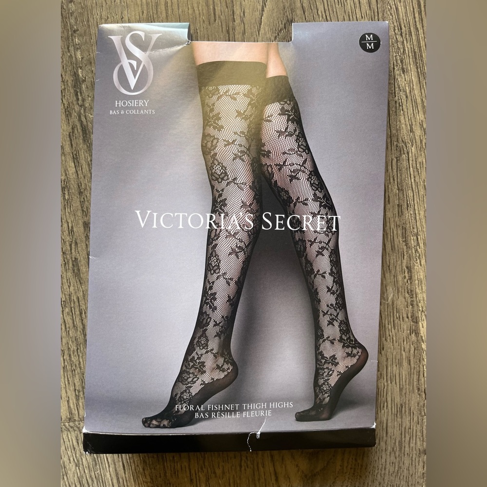 Brand new Victoria’s Secret floral fishnet thigh highs